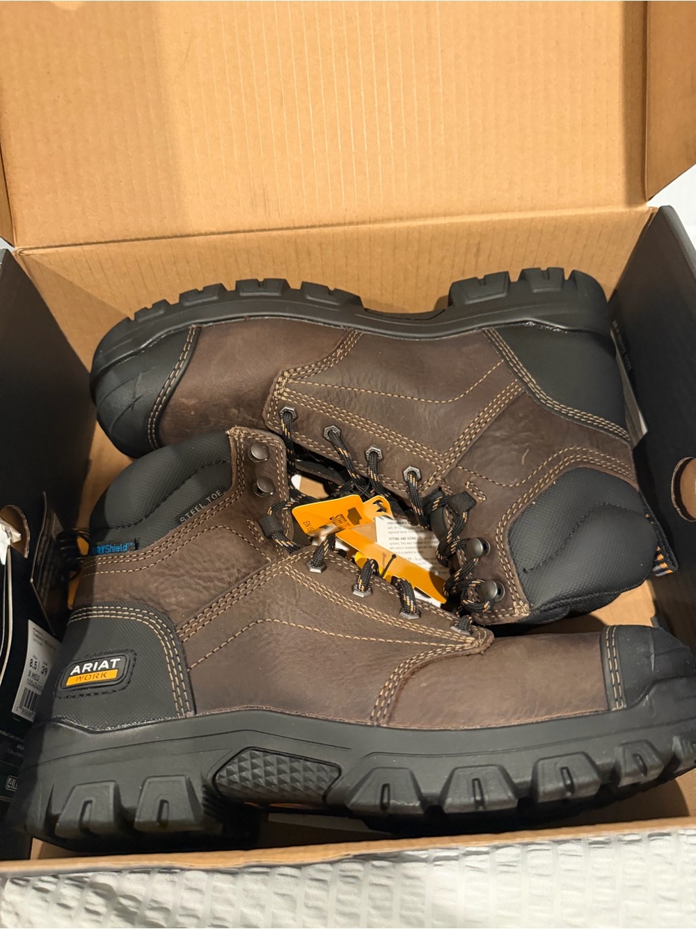 Ariat Brown and Black Women's Ankle Work Booties